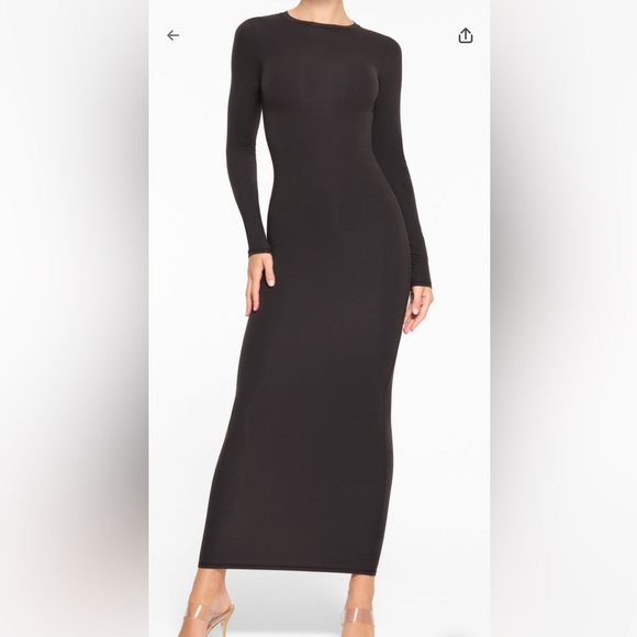 SKIMS Fits Everybody Onyx Maxi Dress - Picture 2 of 5